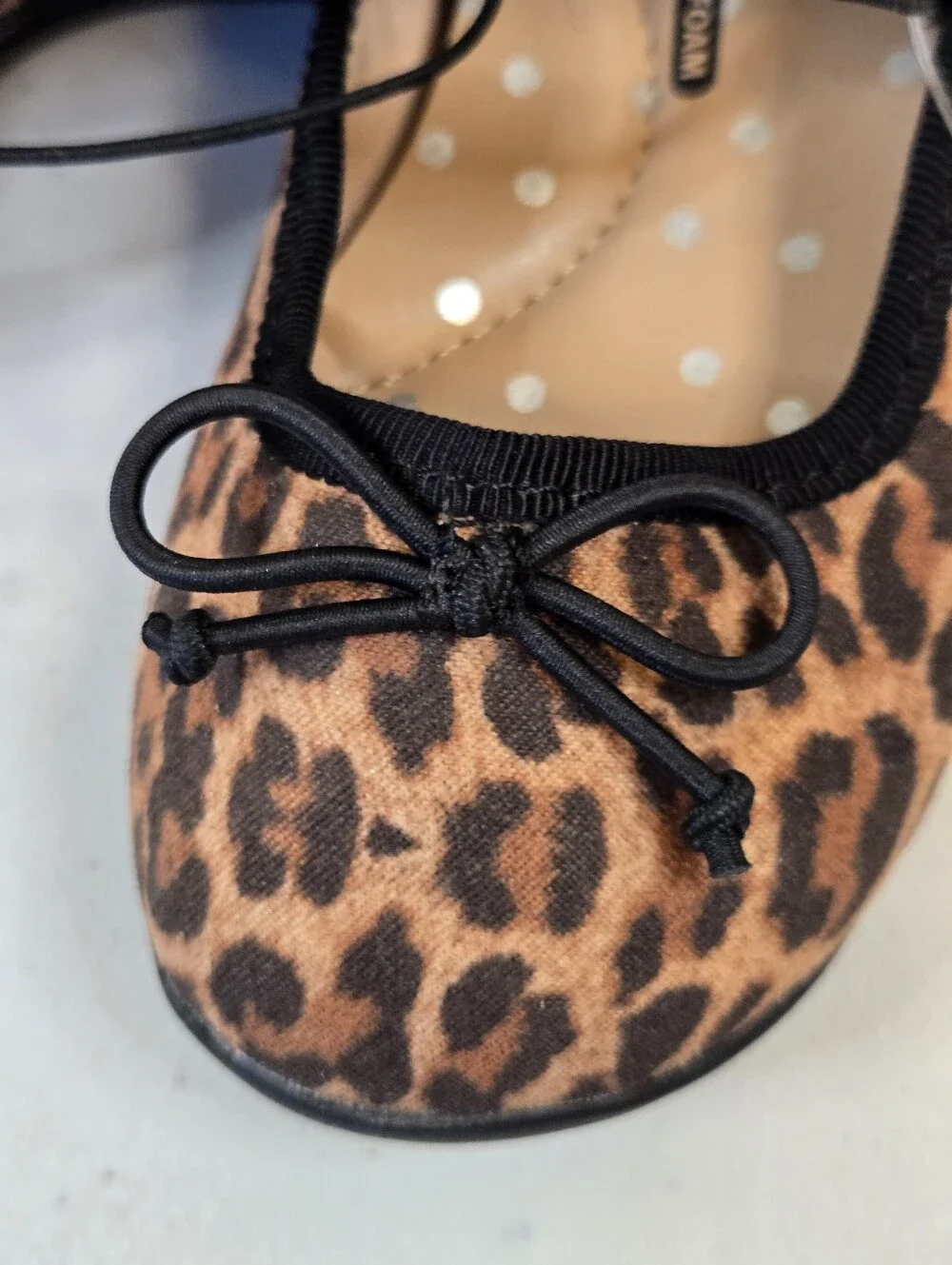 NWoT Wonder Nation Leopard Print Mary Jane Ballet Flats Brown Black Kids Size 7